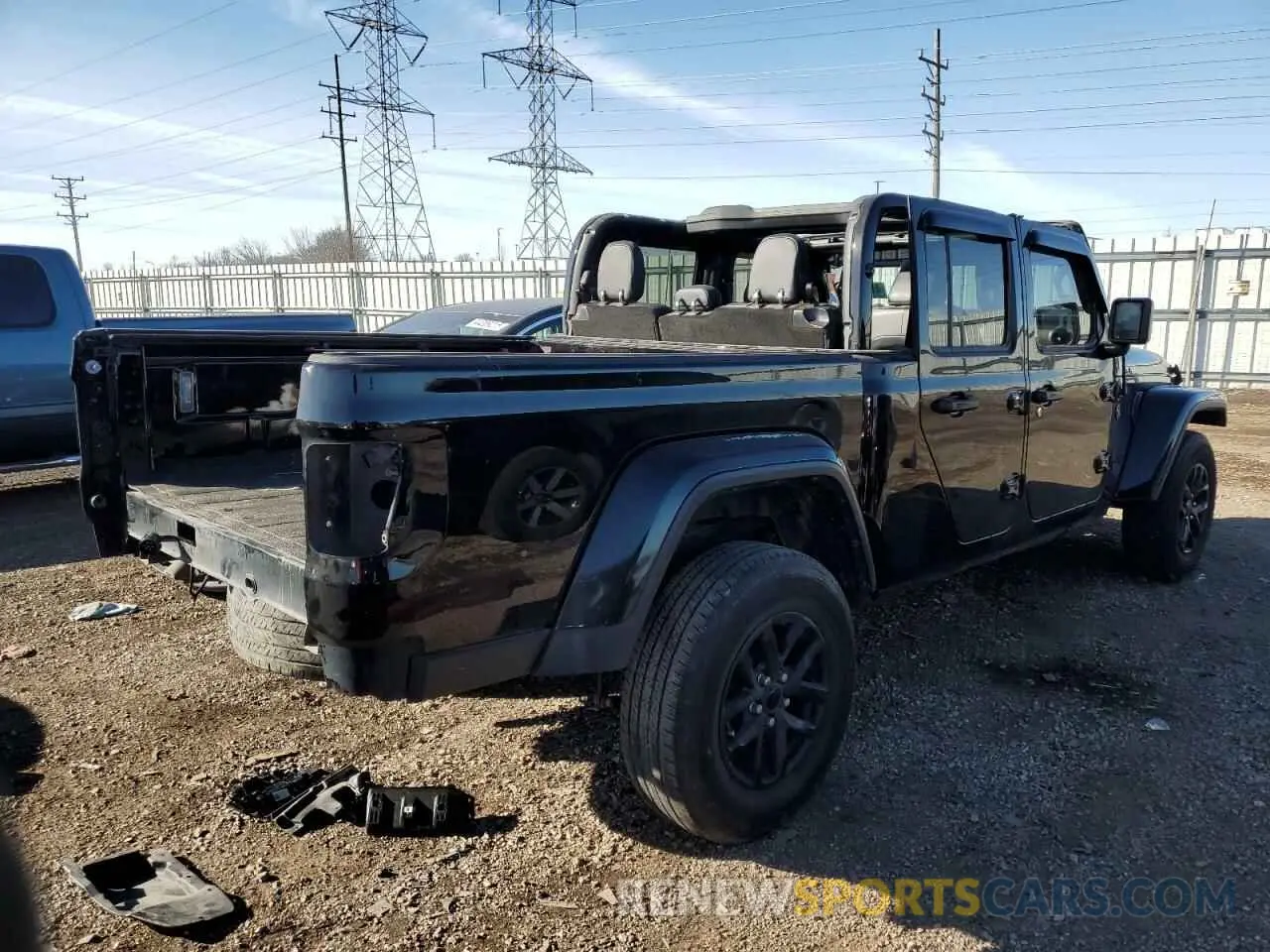 3 fotografías del automóvil dañado 1C6HJTAG5ML605978 JEEP GLADIATOR 2021