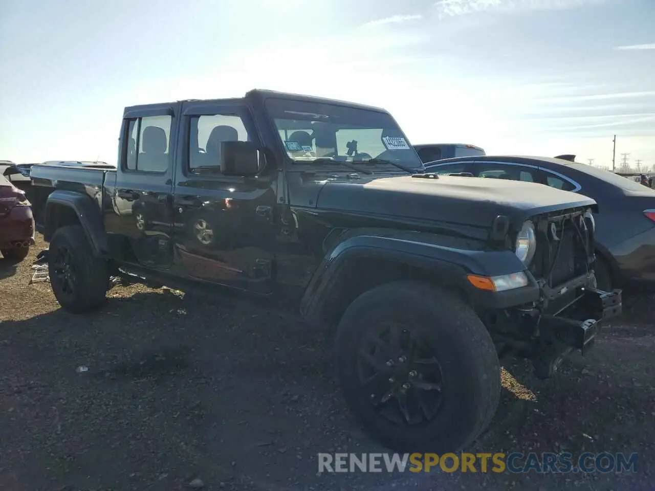 4 fotografías del automóvil dañado 1C6HJTAG5ML605978 JEEP GLADIATOR 2021