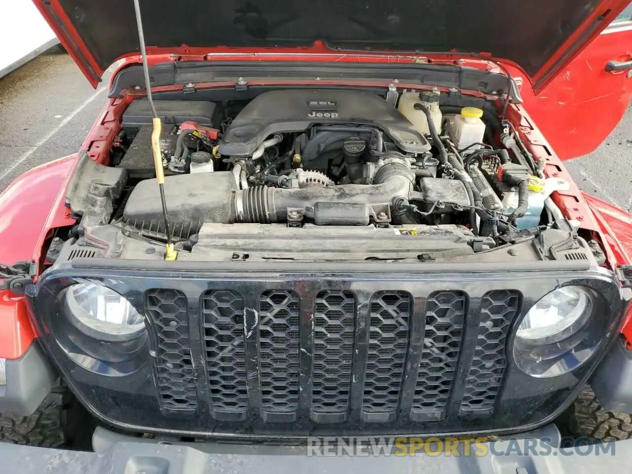 12 fotografías del automóvil dañado 1C6HJTAG6ML518011 JEEP GLADIATOR 2021