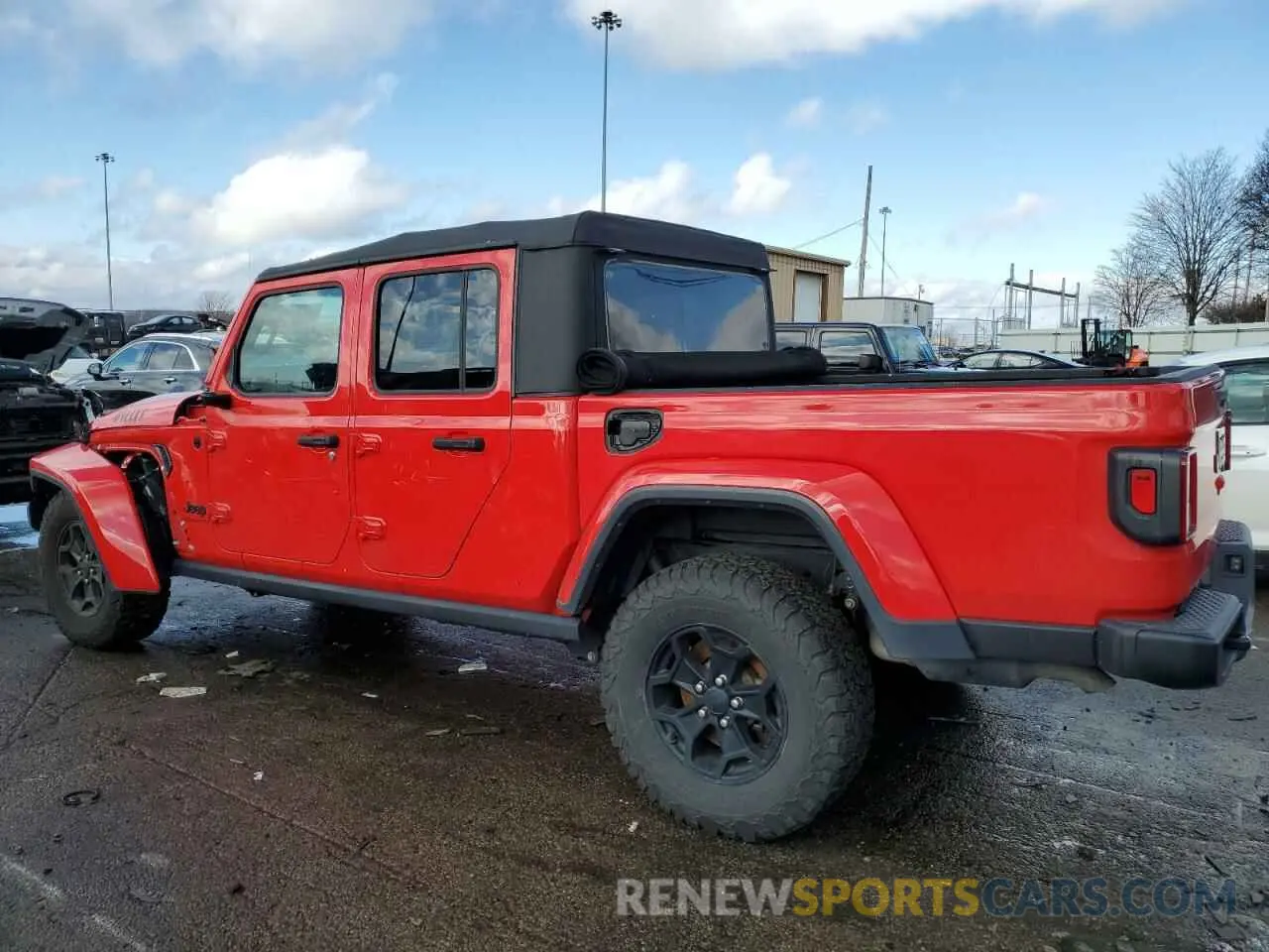 2 fotografías del automóvil dañado 1C6HJTAG6ML518011 JEEP GLADIATOR 2021