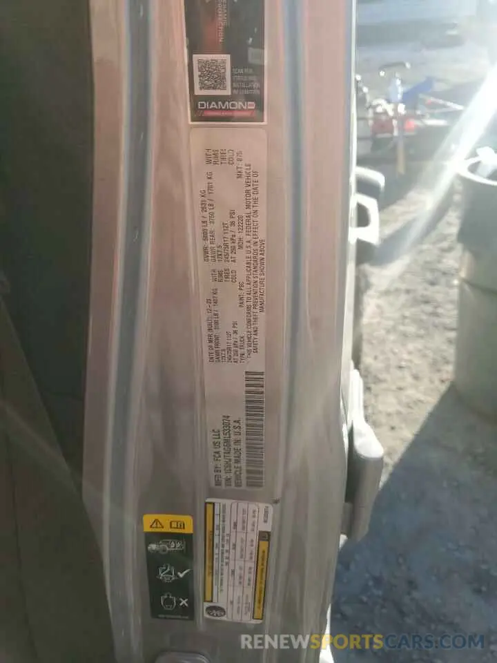 12 fotografías del automóvil dañado 1C6HJTAG6ML533074 JEEP GLADIATOR 2021
