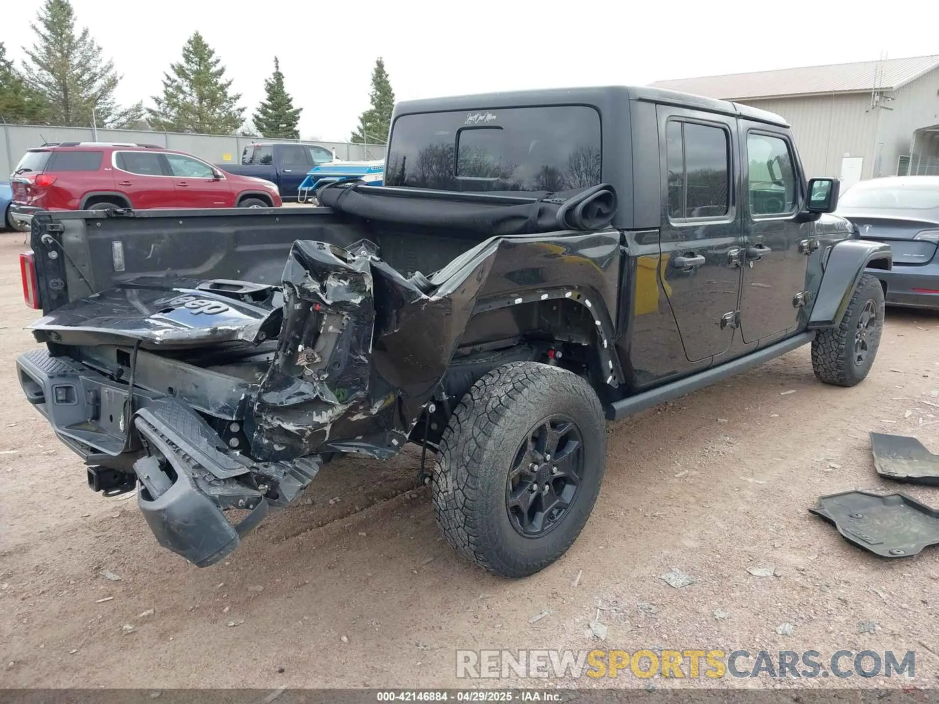 4 fotografías del automóvil dañado 1C6HJTAG7ML542804 JEEP GLADIATOR 2021