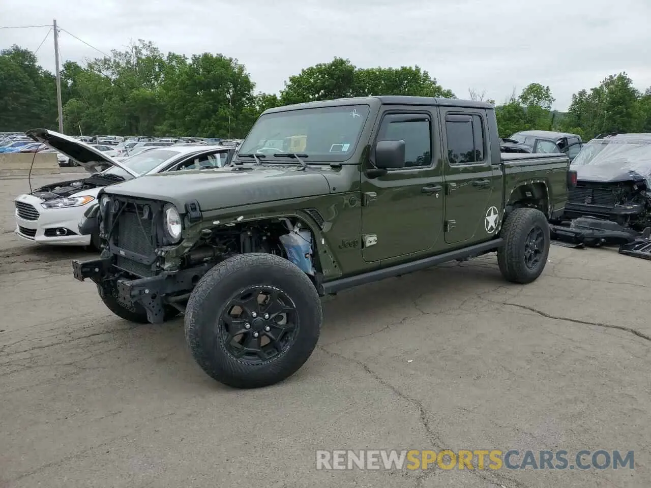 1 fotografías del automóvil dañado 1C6JJTAM3ML554990 JEEP GLADIATOR 2021