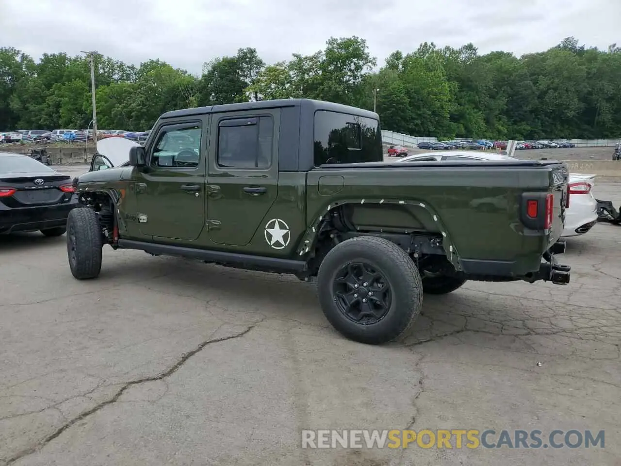 2 fotografías del automóvil dañado 1C6JJTAM3ML554990 JEEP GLADIATOR 2021