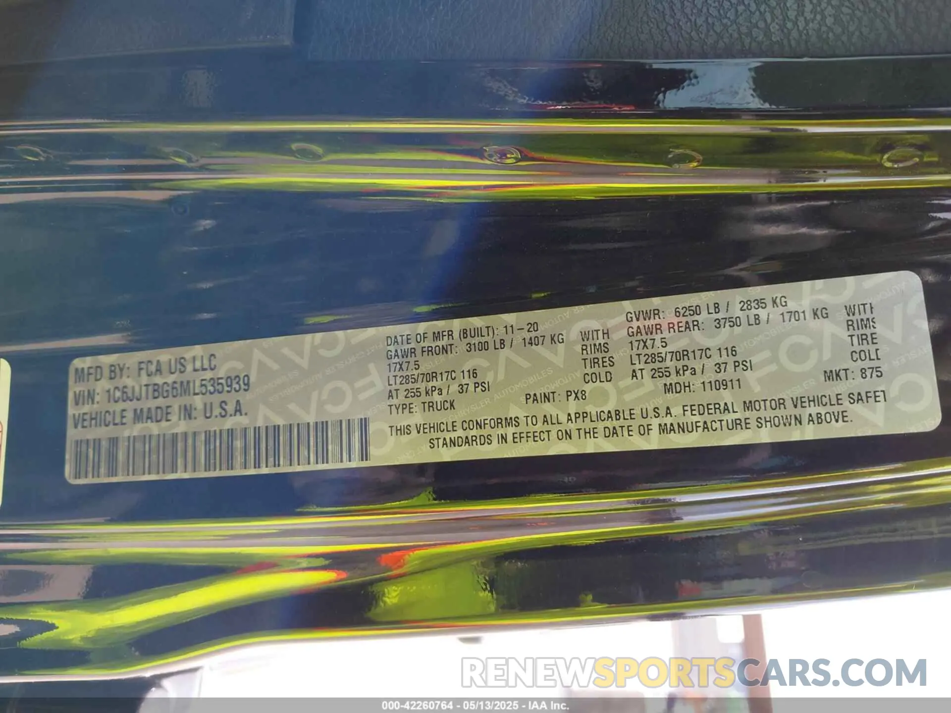 9 fotografías del automóvil dañado 1C6JJTBG6ML535939 JEEP GLADIATOR 2021