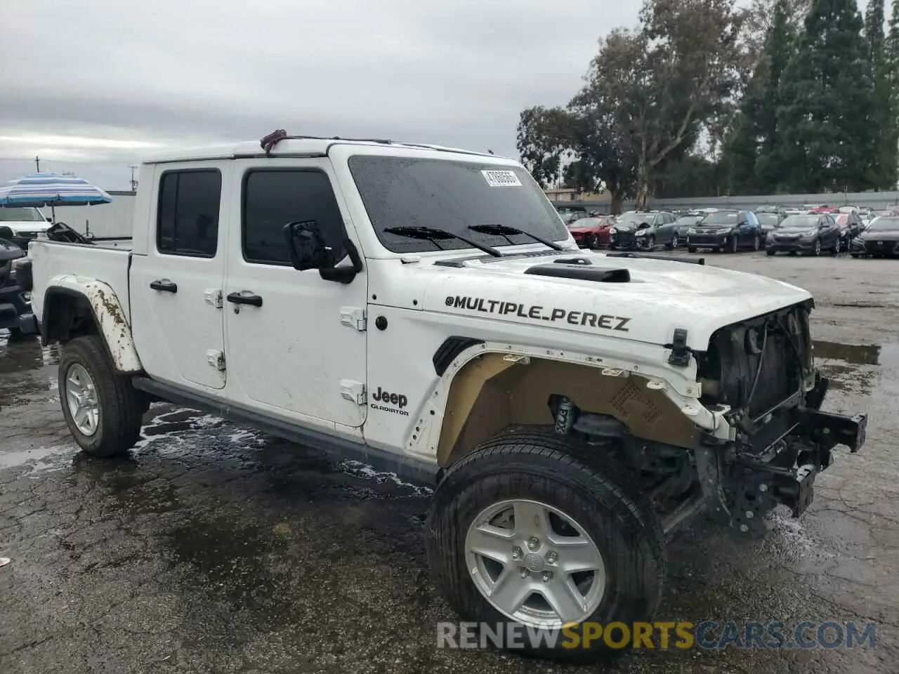 4 fotografías del automóvil dañado 1C6JJTBM4ML556391 JEEP GLADIATOR 2021