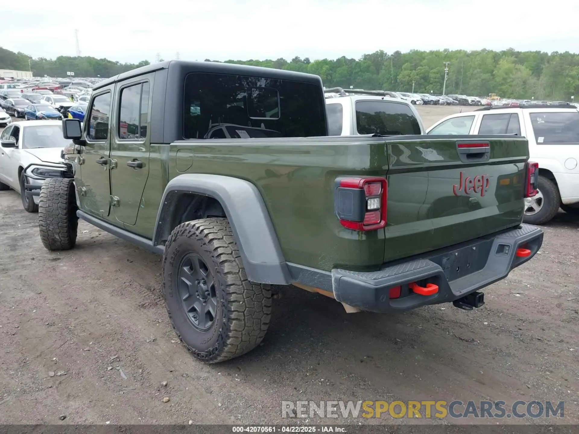 3 fotografías del automóvil dañado 1C6JJTEG0ML603356 JEEP GLADIATOR 2021
