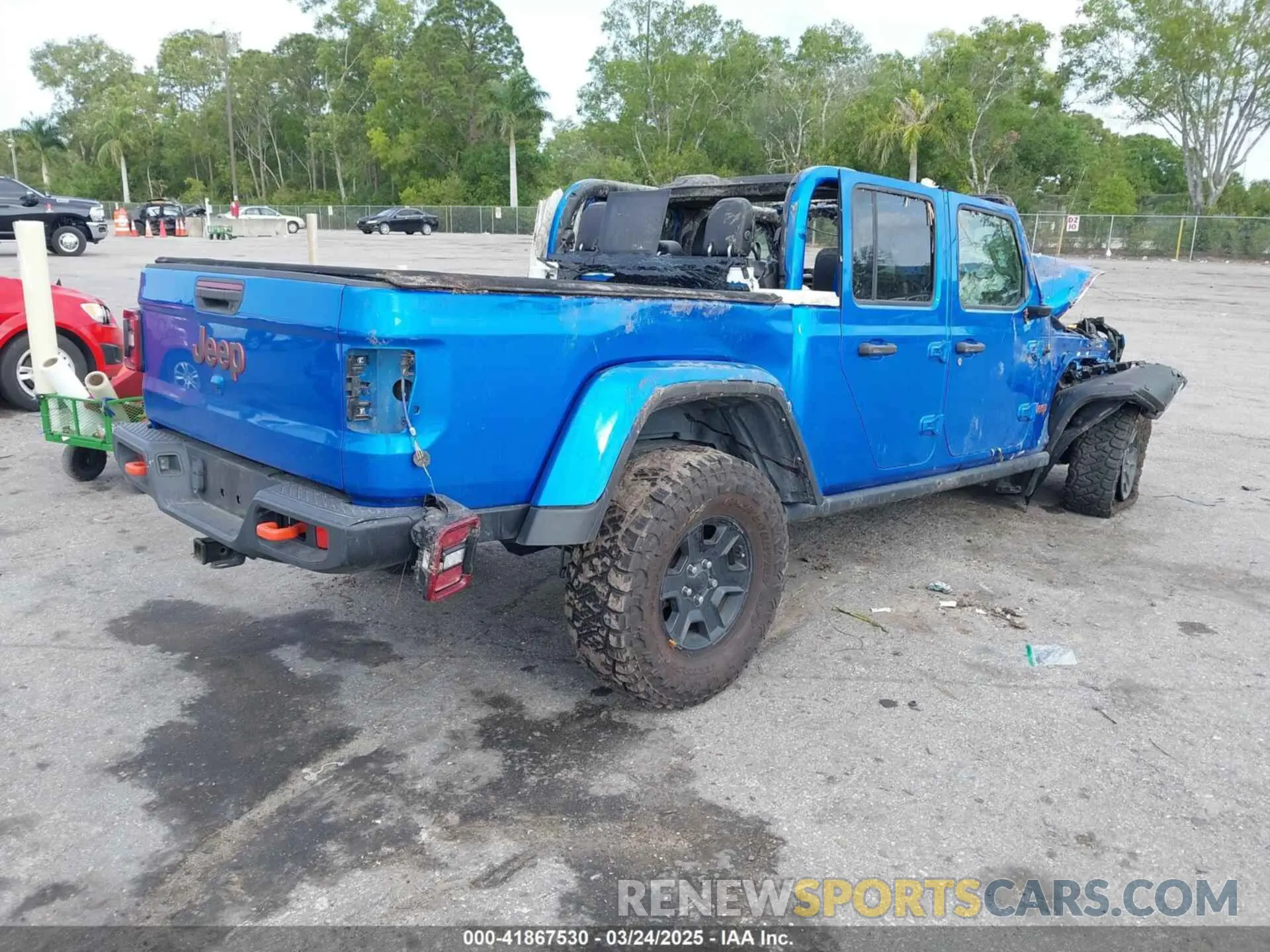 4 fotografías del automóvil dañado 1C6JJTEG1ML621056 JEEP GLADIATOR 2021