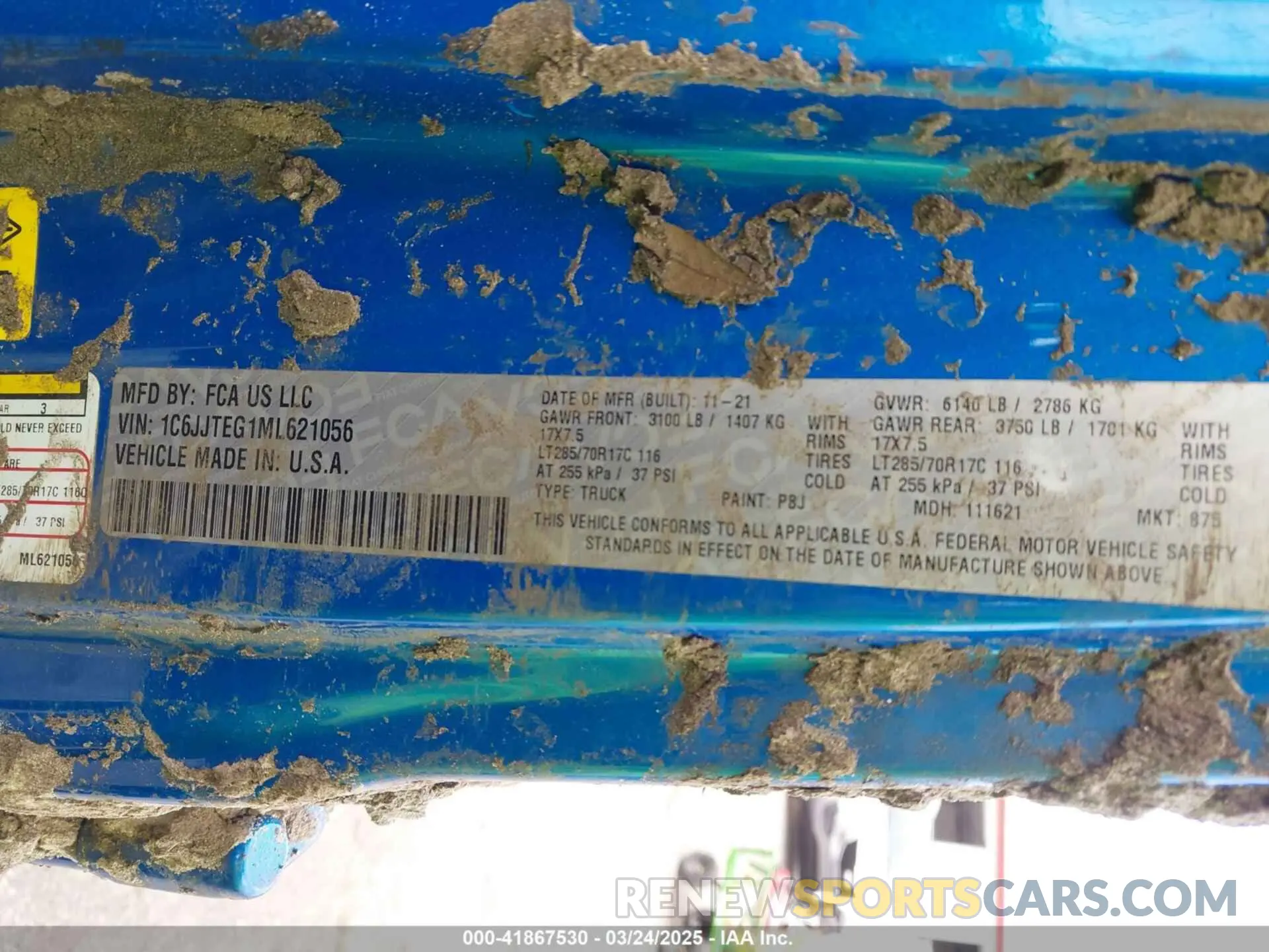9 fotografías del automóvil dañado 1C6JJTEG1ML621056 JEEP GLADIATOR 2021
