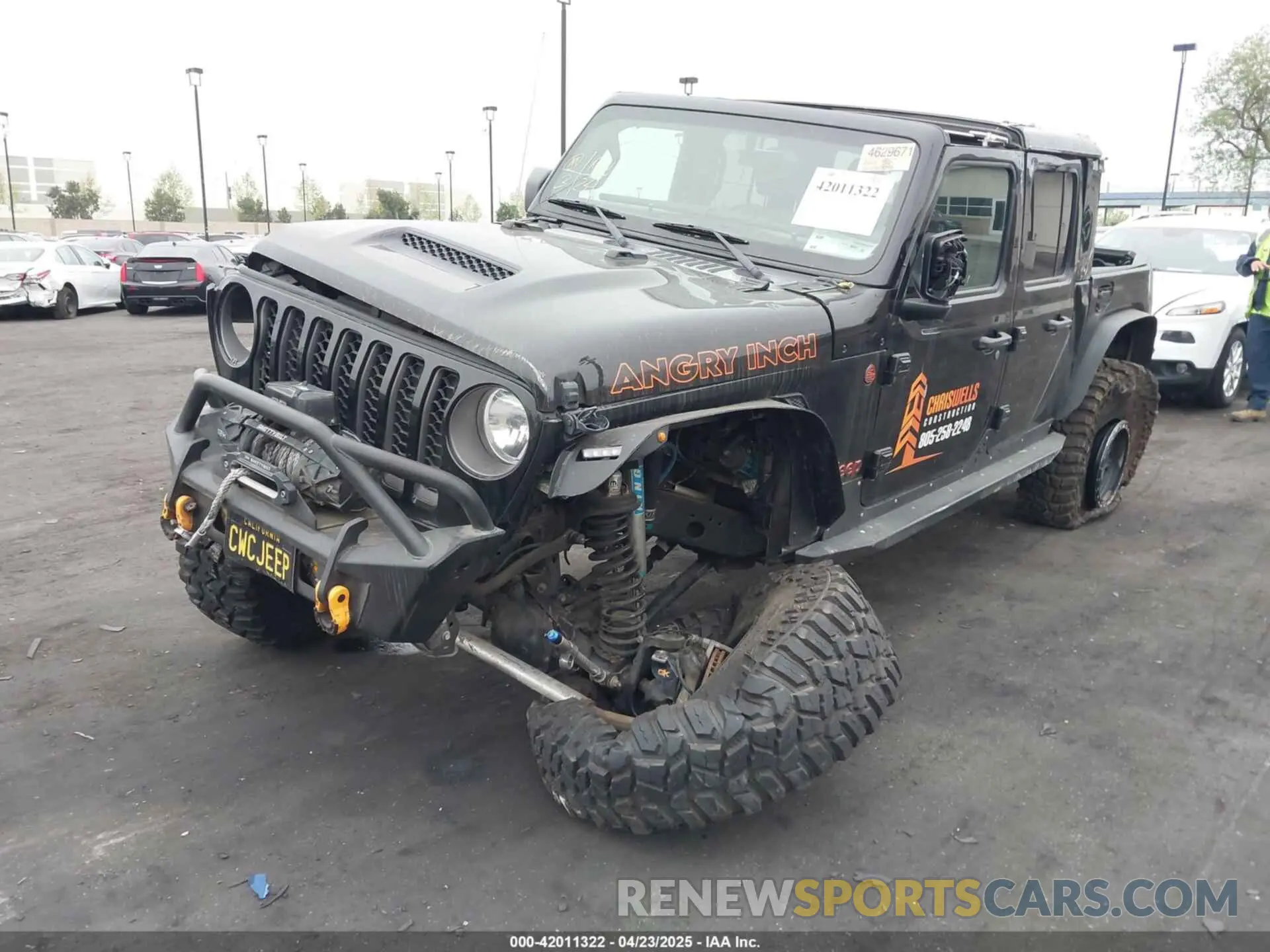 2 fotografías del automóvil dañado 1C6JJTEG7ML522371 JEEP GLADIATOR 2021