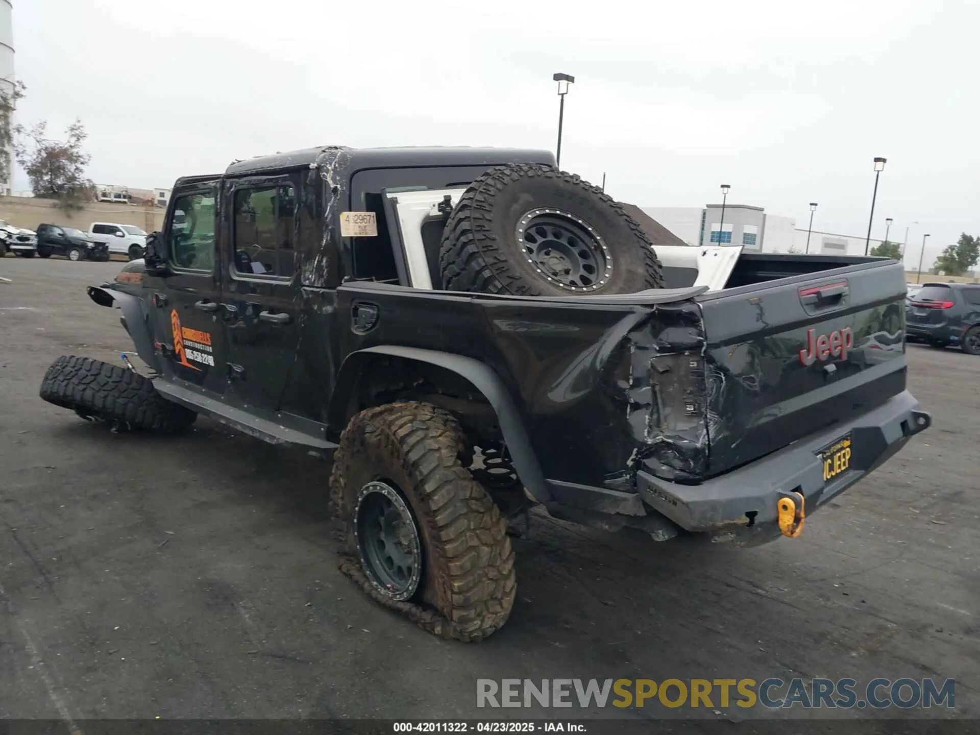 3 fotografías del automóvil dañado 1C6JJTEG7ML522371 JEEP GLADIATOR 2021