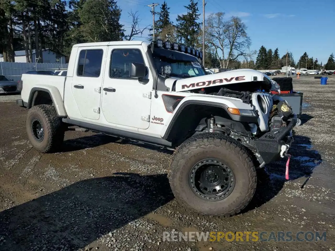 4 fotografías del automóvil dañado 1C6JJTEG7ML581050 JEEP GLADIATOR 2021