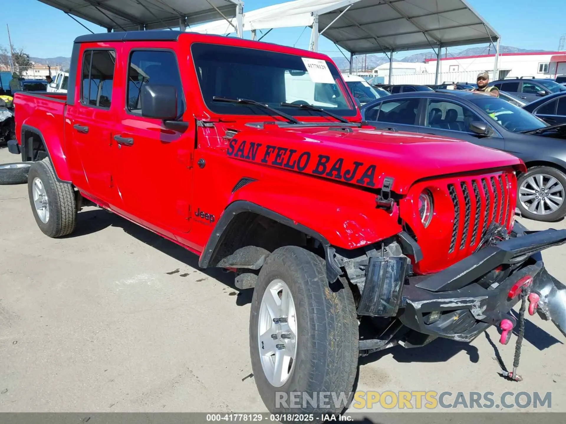 1 fotografías del automóvil dañado 1C6HJTAG0NL180848 JEEP GLADIATOR 2022