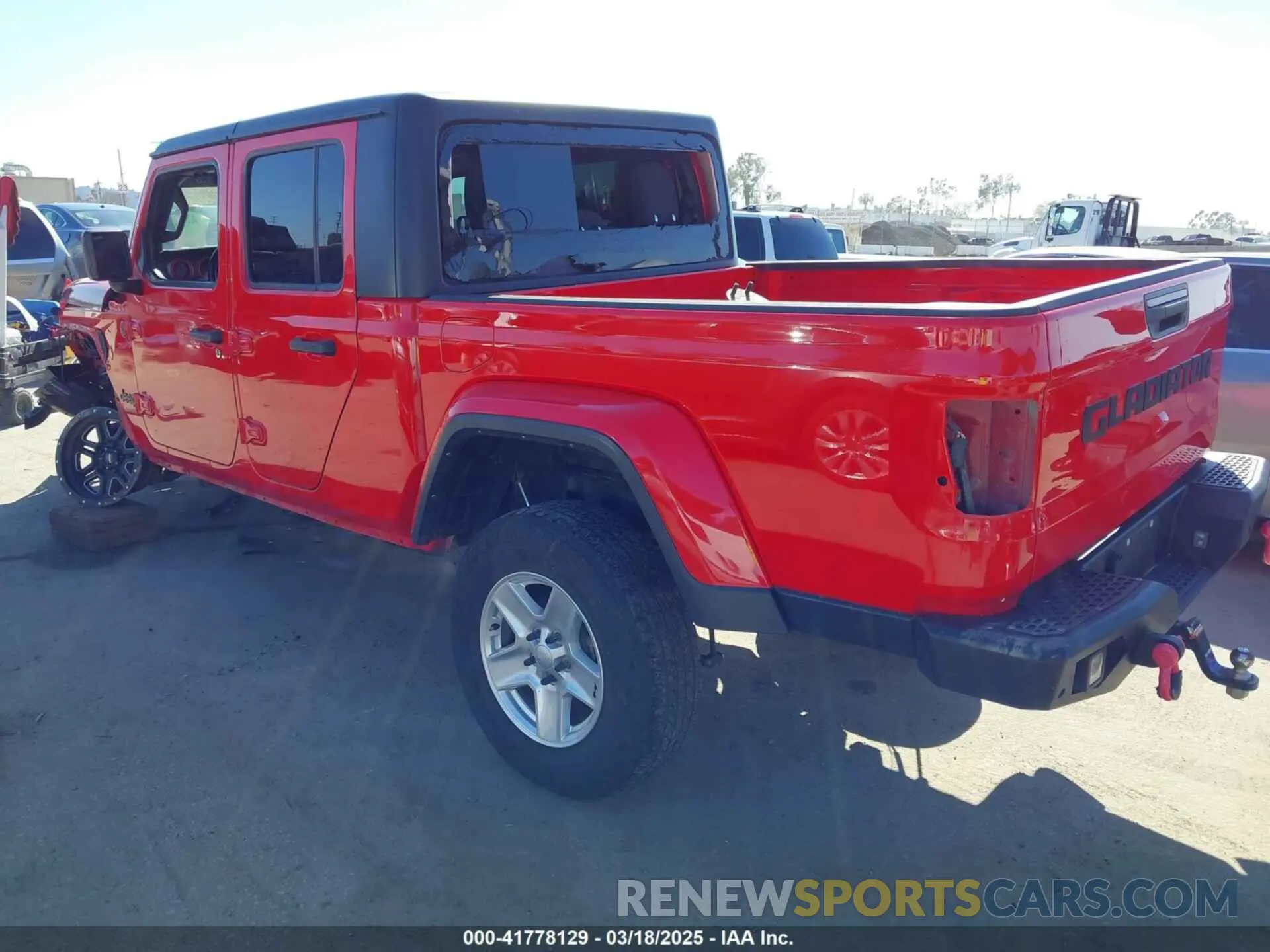 3 fotografías del automóvil dañado 1C6HJTAG0NL180848 JEEP GLADIATOR 2022