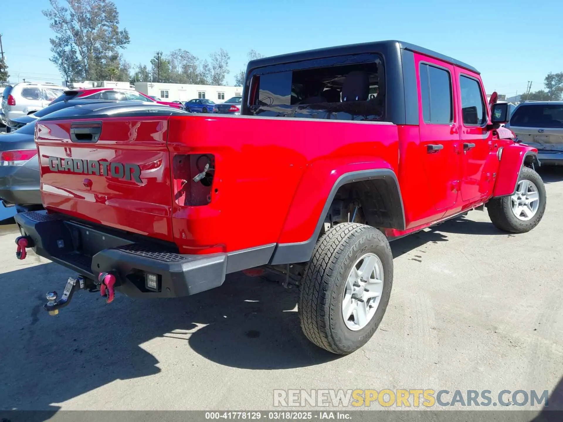 4 fotografías del automóvil dañado 1C6HJTAG0NL180848 JEEP GLADIATOR 2022