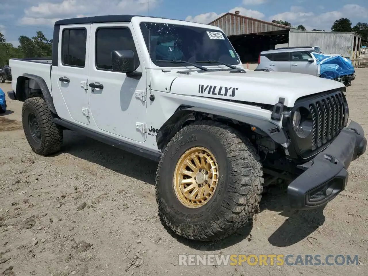 4 fotografías del automóvil dañado 1C6HJTAG3NL108428 JEEP GLADIATOR 2022