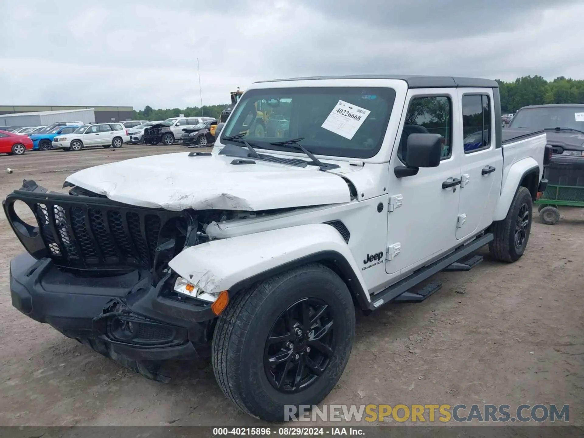 2 fotografías del automóvil dañado 1C6HJTAG3NL151845 JEEP GLADIATOR 2022