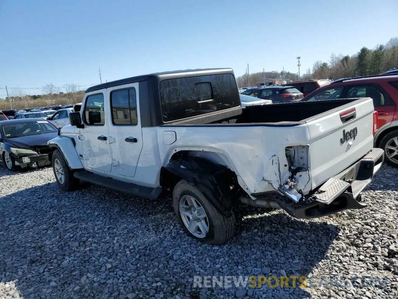 2 fotografías del automóvil dañado 1C6HJTAG8NL149170 JEEP GLADIATOR 2022