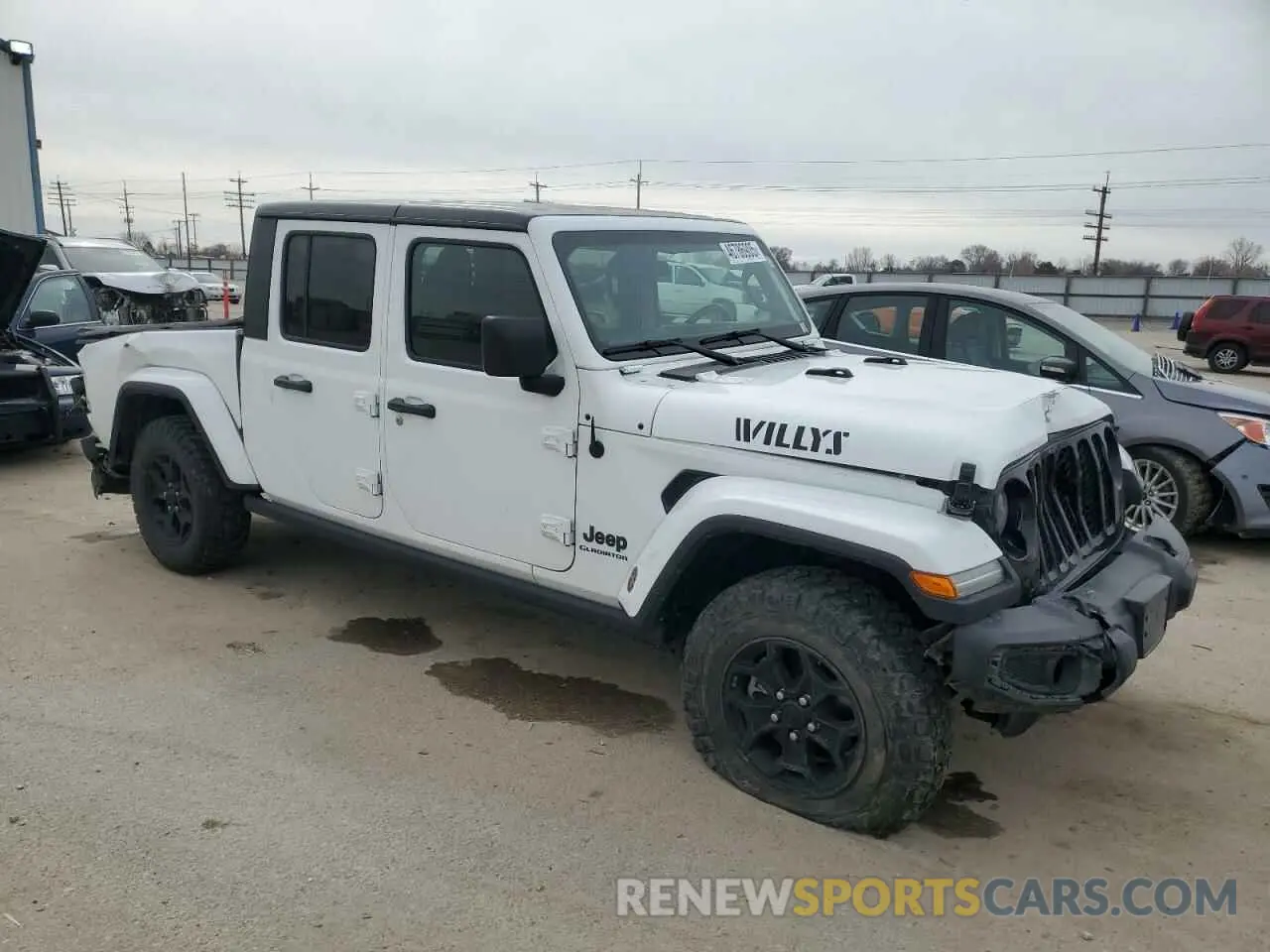 4 fotografías del automóvil dañado 1C6HJTAG8NL174800 JEEP GLADIATOR 2022
