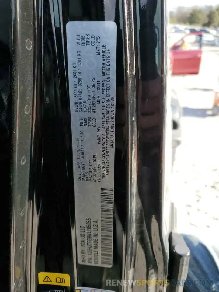 13 fotografías del automóvil dañado 1C6HJTFG9NL105056 JEEP GLADIATOR 2022