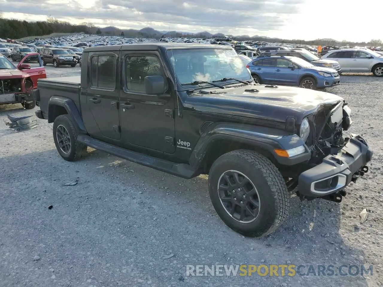 4 fotografías del automóvil dañado 1C6HJTFG9NL105056 JEEP GLADIATOR 2022