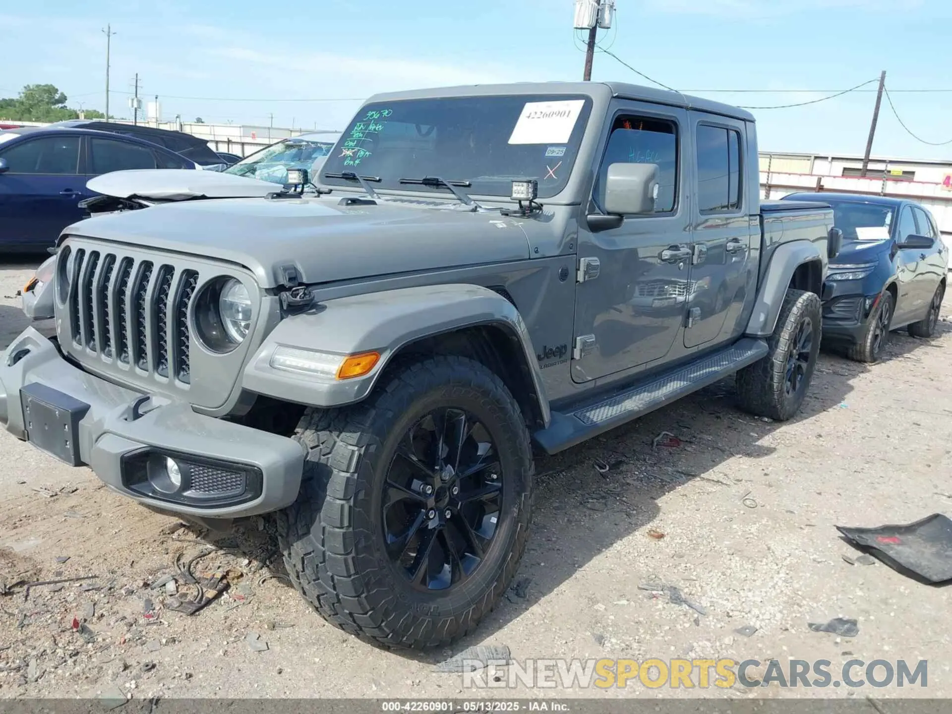 2 fotografías del automóvil dañado 1C6HJTFG9NL132354 JEEP GLADIATOR 2022