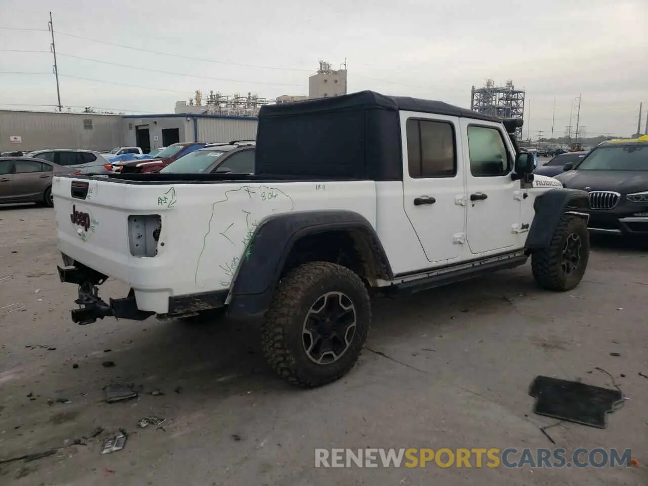 3 fotografías del automóvil dañado 1C6JJTBGXNL173793 JEEP GLADIATOR 2022