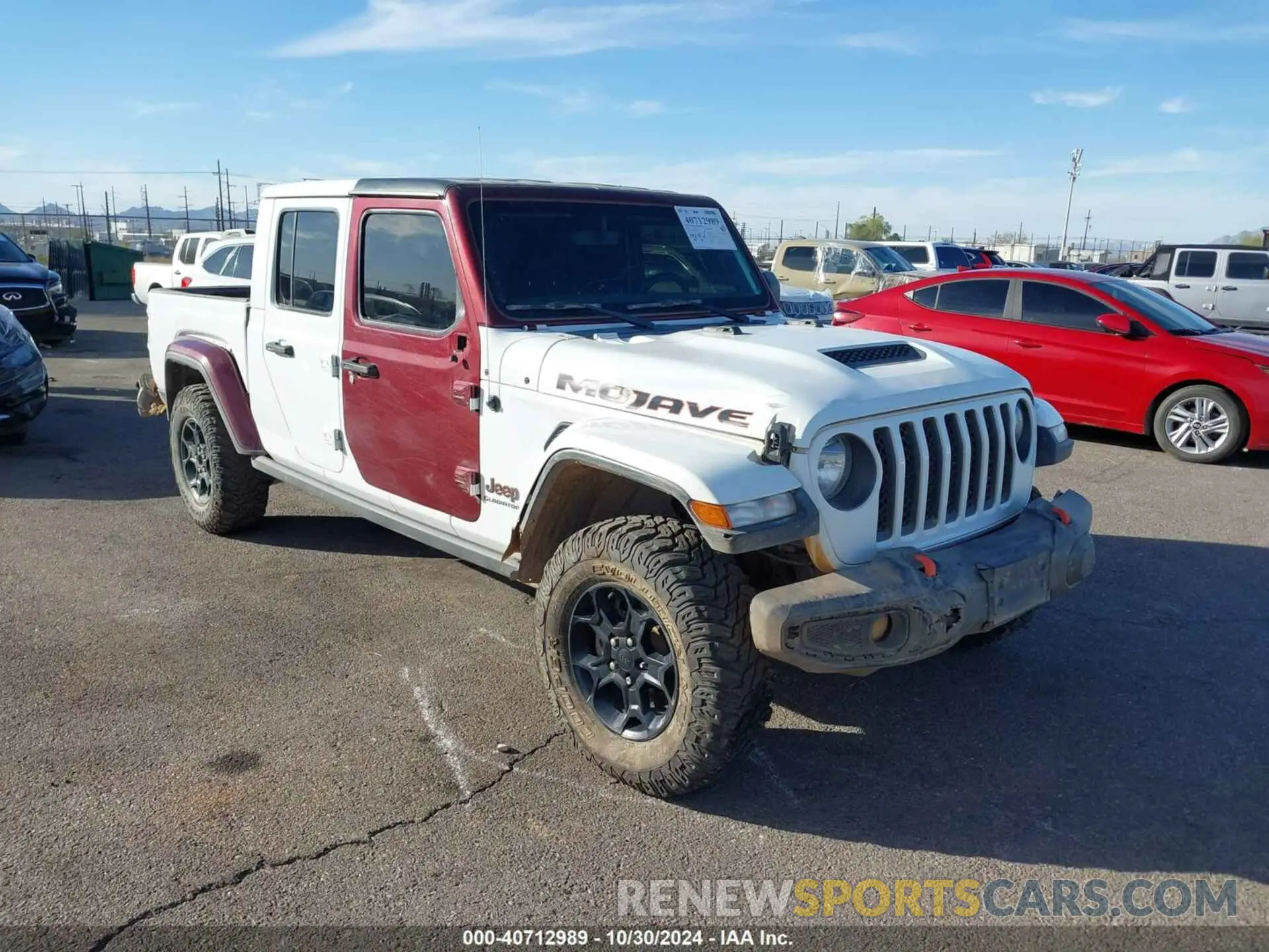 1 fotografías del automóvil dañado 1C6JJTEG6NL100383 JEEP GLADIATOR 2022