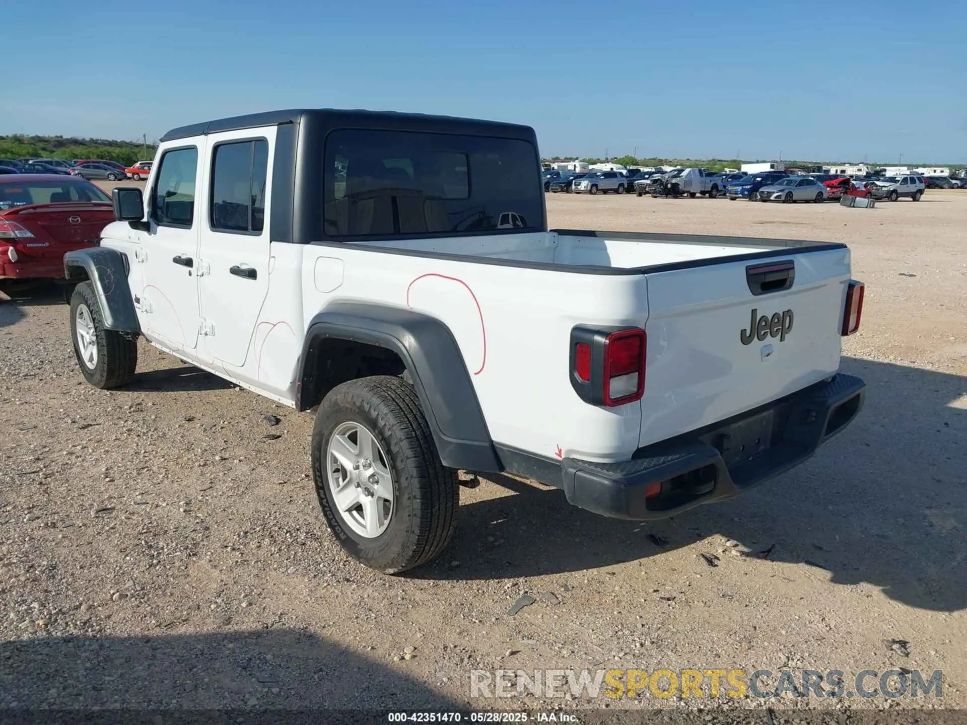 3 fotografías del automóvil dañado 1C6HJTAG0PL533933 JEEP GLADIATOR 2023
