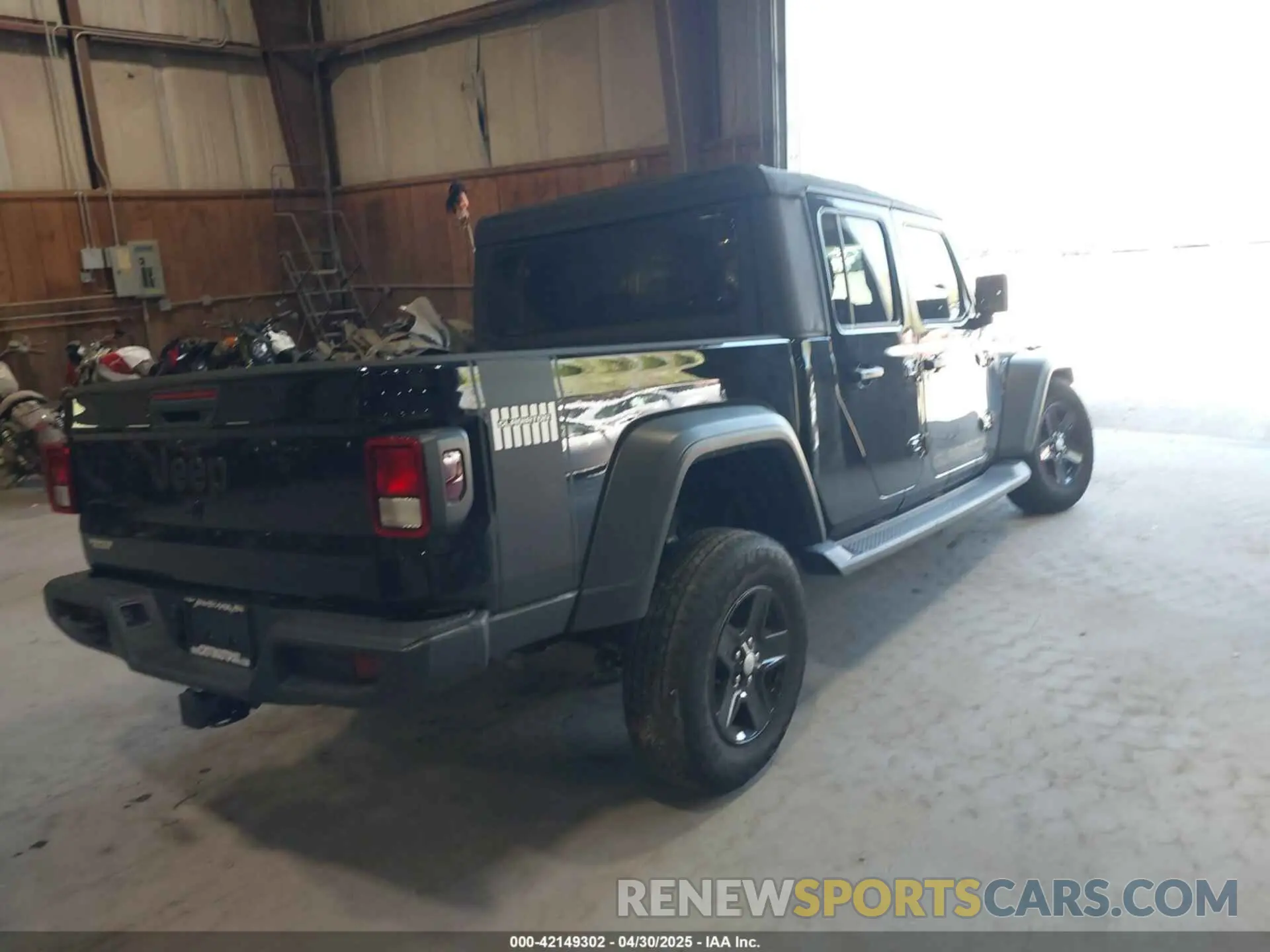 4 fotografías del automóvil dañado 1C6HJTAG1PL500942 JEEP GLADIATOR 2023