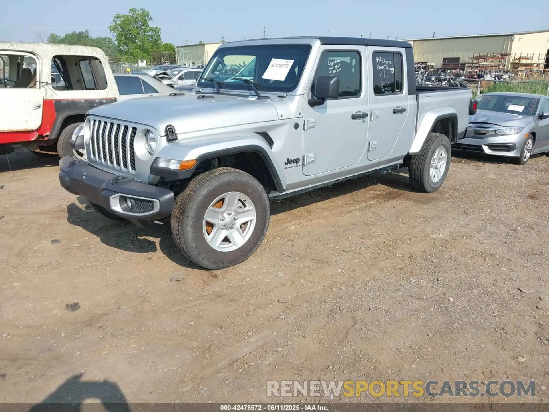 2 fotografías del automóvil dañado 1C6HJTAG2PL528412 JEEP GLADIATOR 2023
