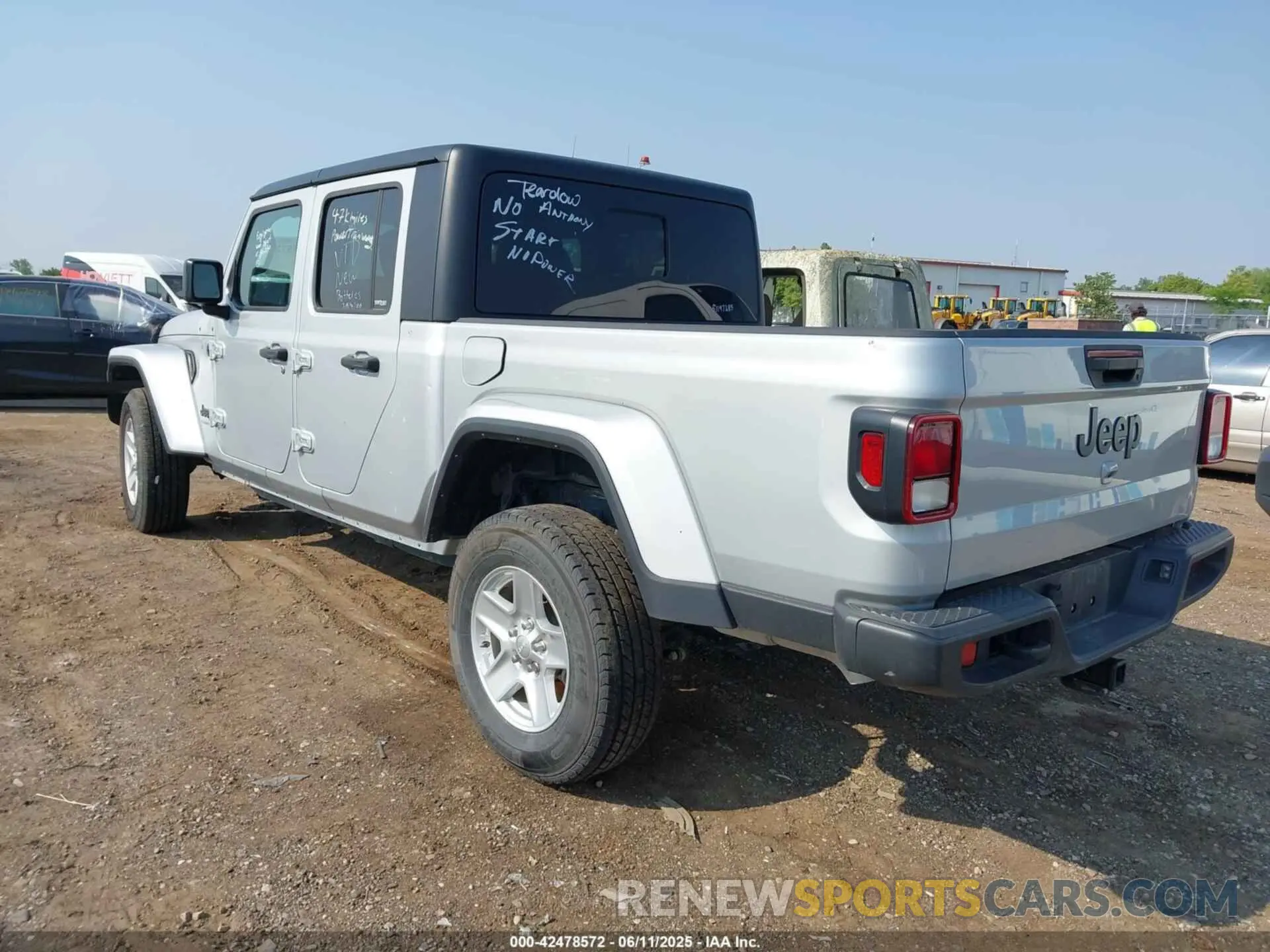 3 fotografías del automóvil dañado 1C6HJTAG2PL528412 JEEP GLADIATOR 2023