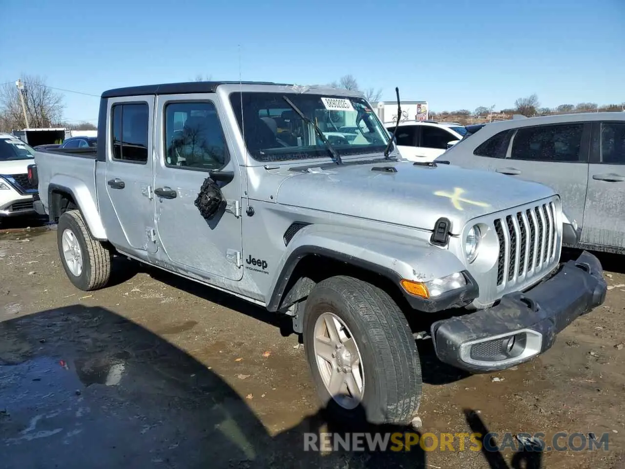 4 fotografías del automóvil dañado 1C6HJTAG2PL529009 JEEP GLADIATOR 2023