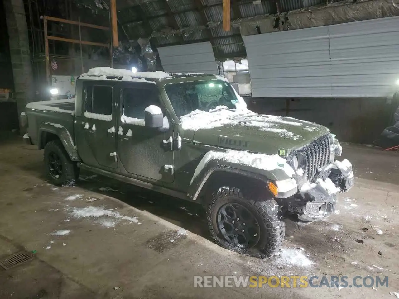 4 fotografías del automóvil dañado 1C6HJTAG3PL555098 JEEP GLADIATOR 2023