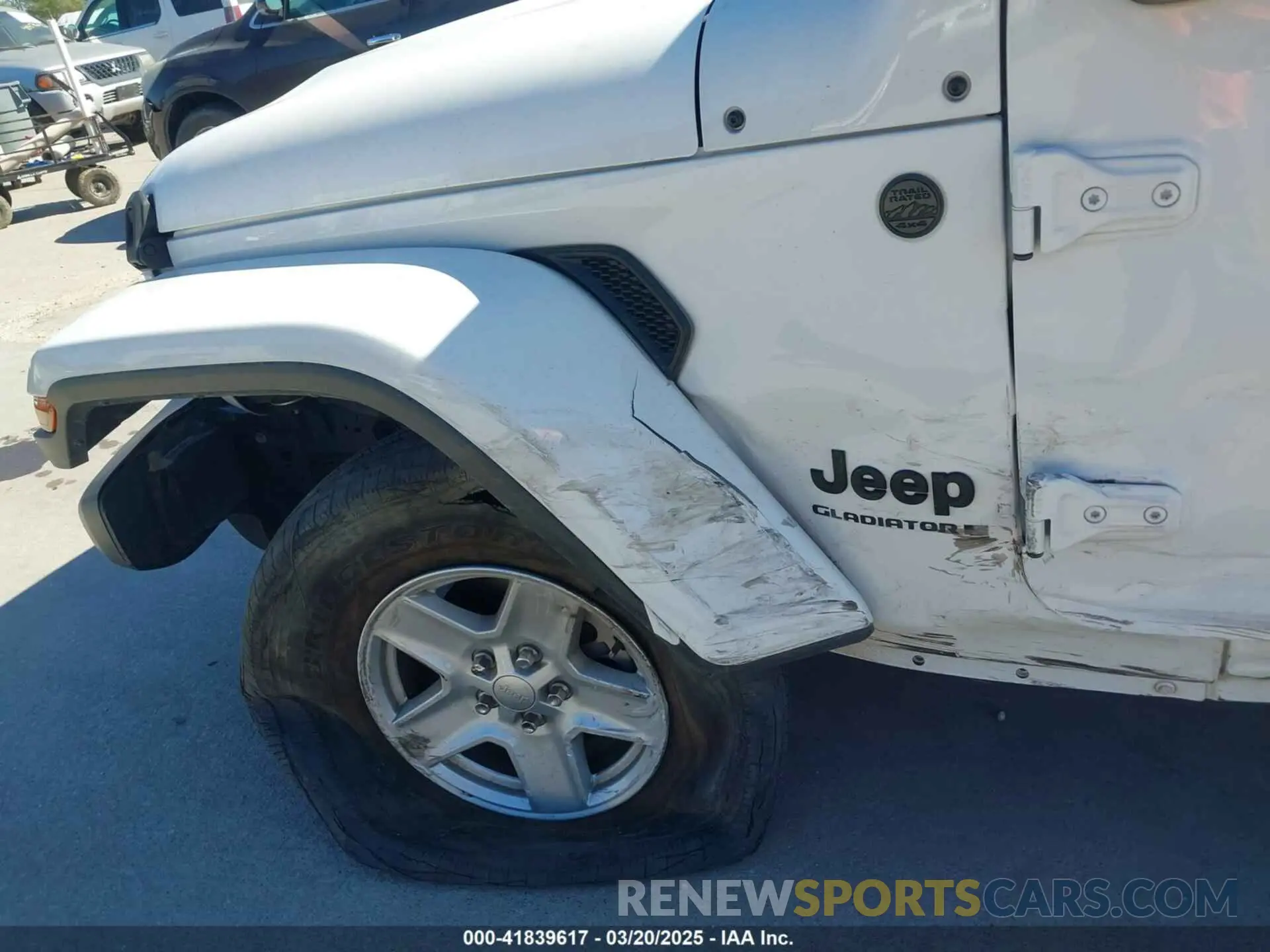 6 fotografías del automóvil dañado 1C6HJTAG4PL528590 JEEP GLADIATOR 2023