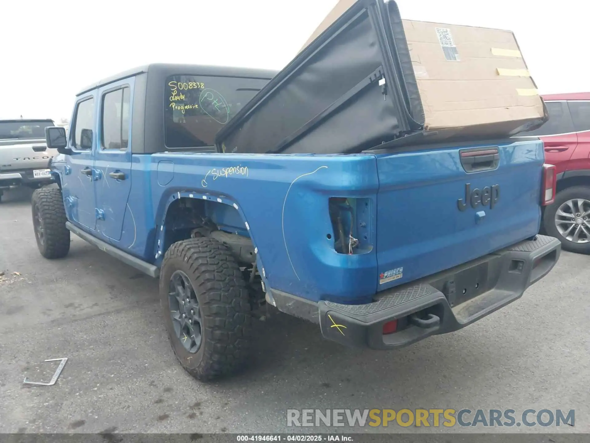 3 fotografías del automóvil dañado 1C6HJTAG6PL579136 JEEP GLADIATOR 2023