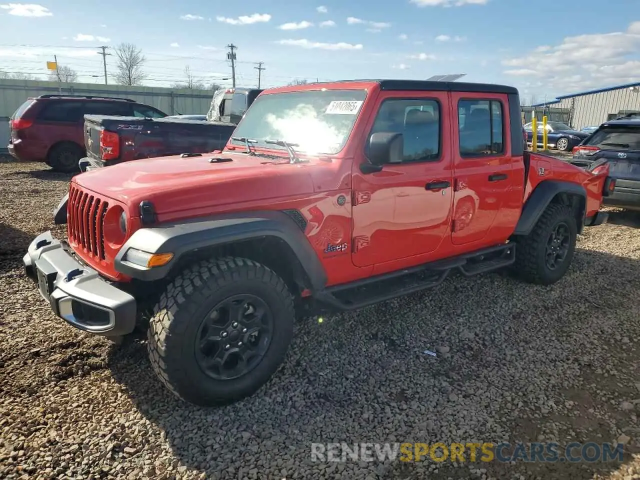 1 fotografías del automóvil dañado 1C6HJTAG7PL556318 JEEP GLADIATOR 2023