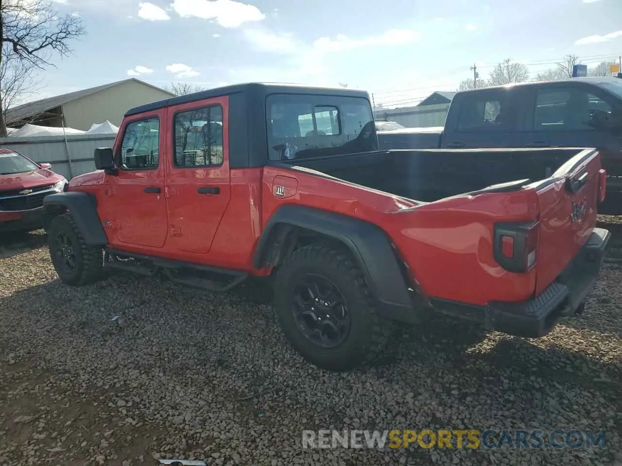 2 fotografías del automóvil dañado 1C6HJTAG7PL556318 JEEP GLADIATOR 2023