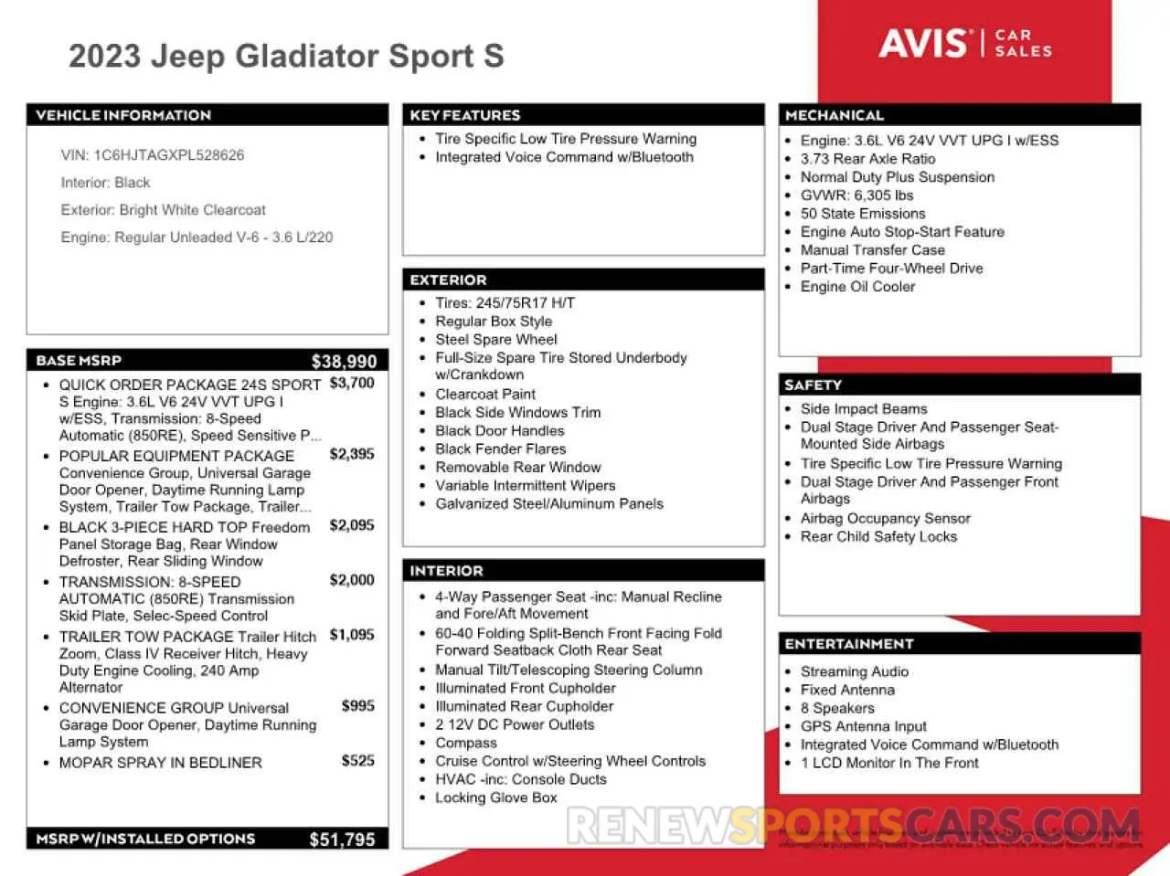 12 fotografías del automóvil dañado 1C6HJTAGXPL528626 JEEP GLADIATOR 2023