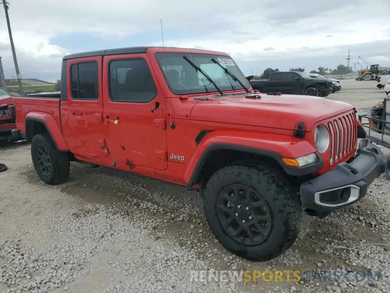 4 fotografías del automóvil dañado 1C6HJTFG4PL560870 JEEP GLADIATOR 2023