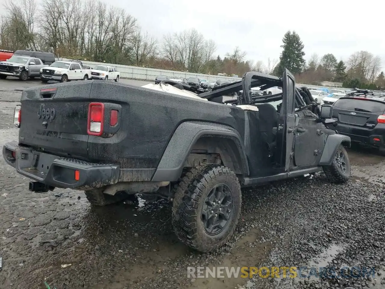 3 fotografías del automóvil dañado 1C6JJTAM1PL509308 JEEP GLADIATOR 2023