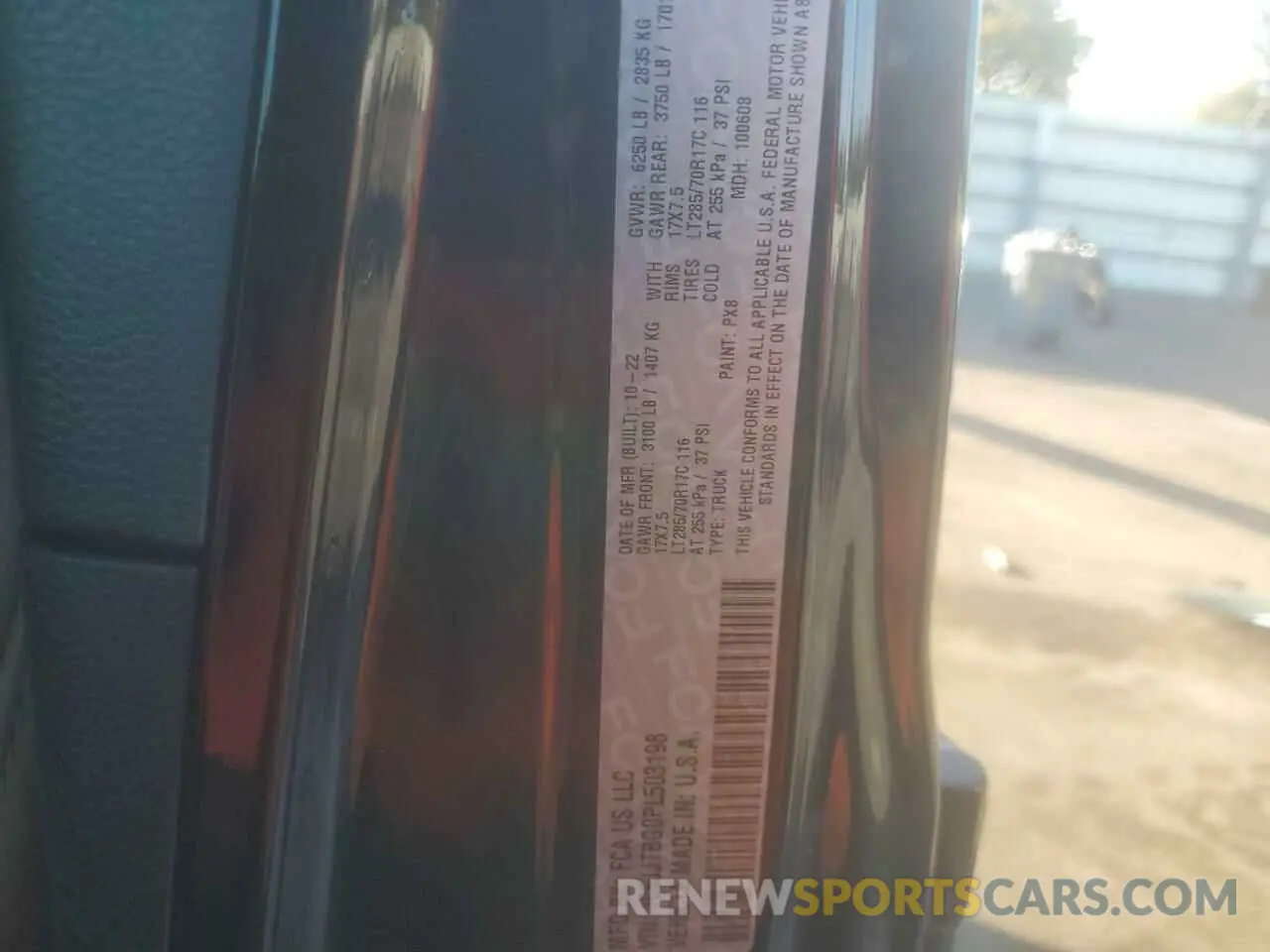 12 fotografías del automóvil dañado 1C6JJTBG0PL503198 JEEP GLADIATOR 2023