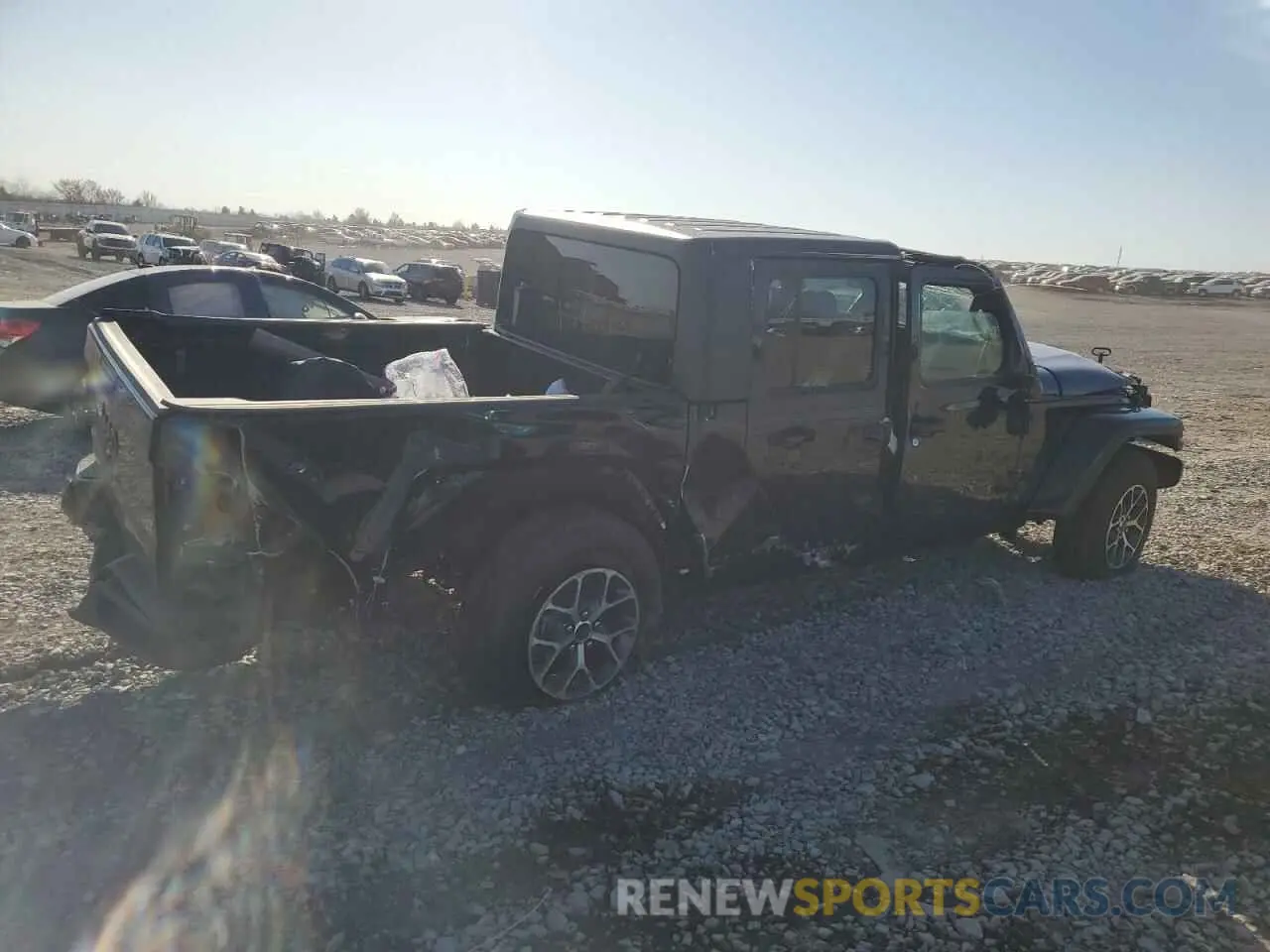 3 fotografías del automóvil dañado 1C6HJTAG3RL105132 JEEP GLADIATOR 2024