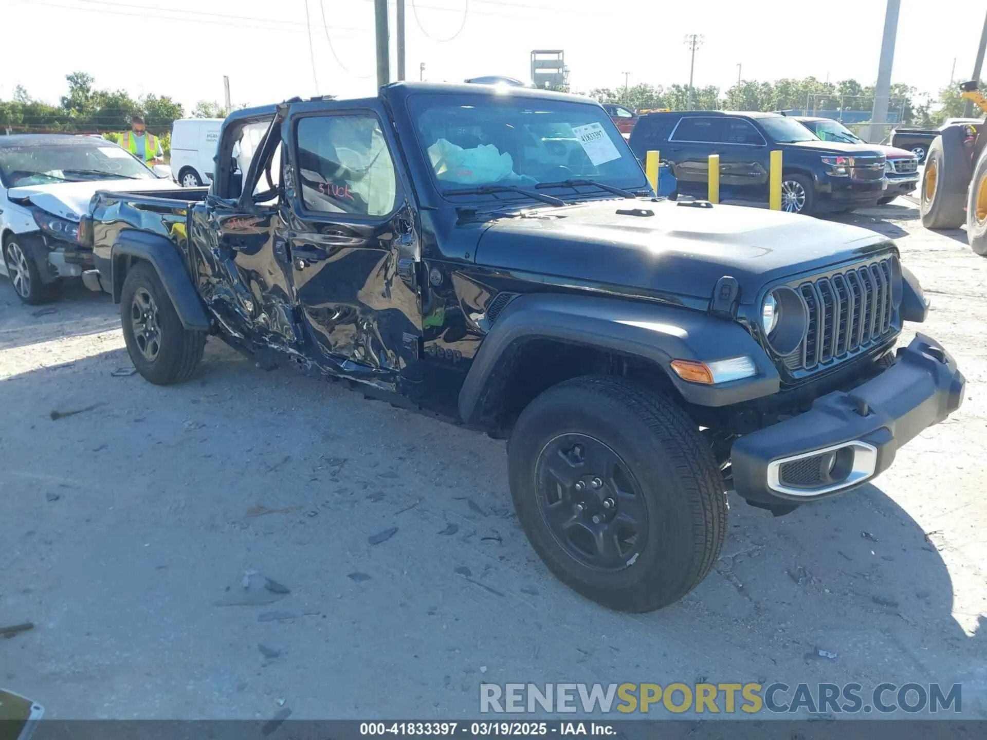 1 fotografías del automóvil dañado 1C6HJTAG6RL111586 JEEP GLADIATOR 2024