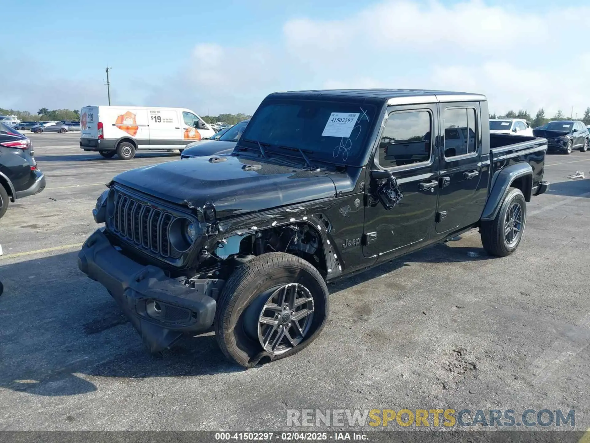 2 fotografías del automóvil dañado 1C6HJTAG8RL102534 JEEP GLADIATOR 2024