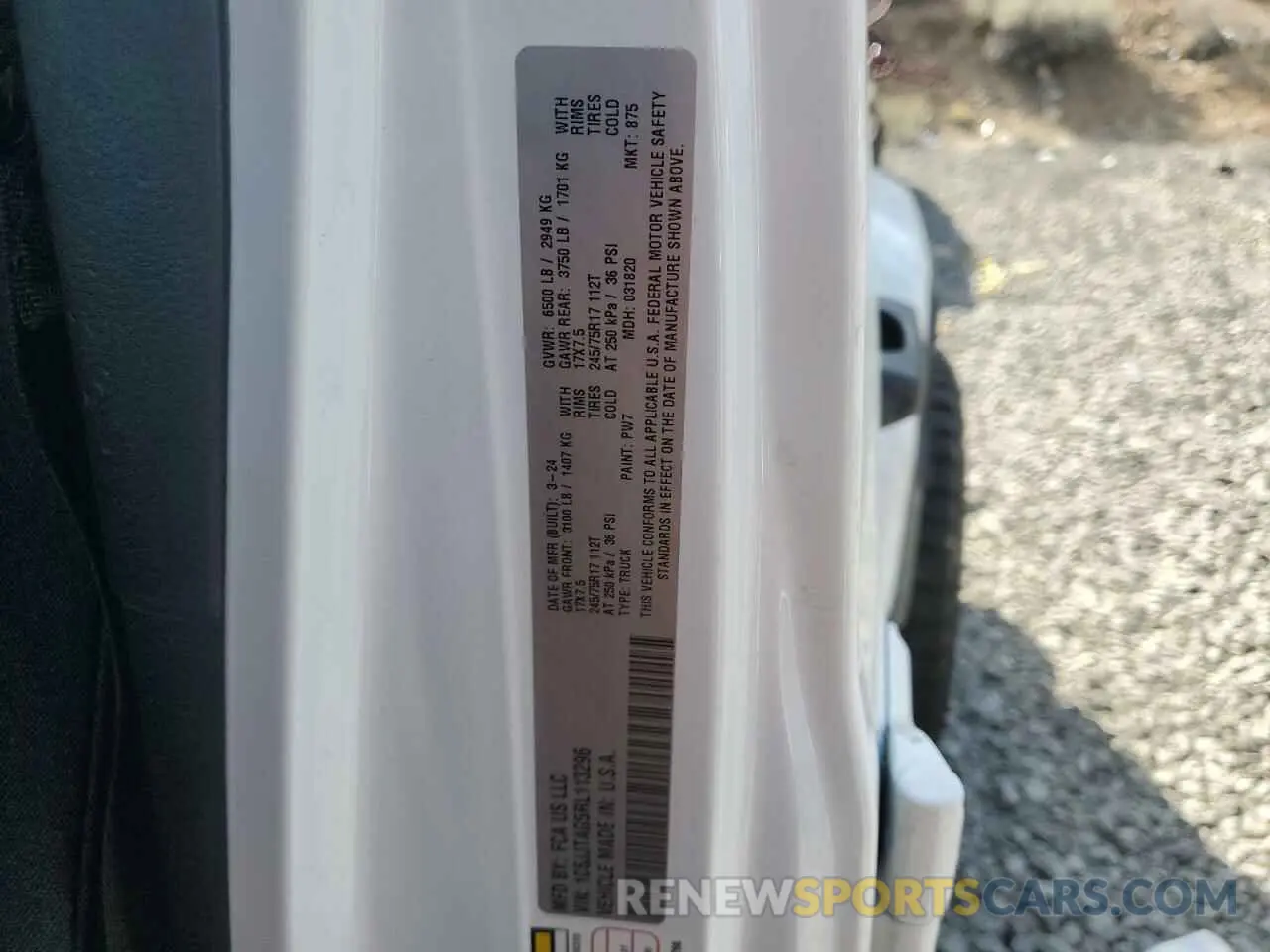 12 fotografías del automóvil dañado 1C6JJTAG5RL113296 JEEP GLADIATOR 2024