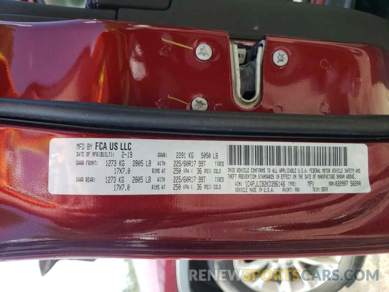14 fotografías del automóvil dañado 1C4PJLCB2KD396146 JEEP GRAND CHER 2019