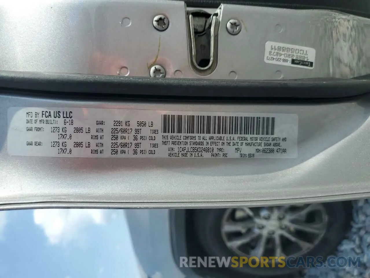 12 fotografías del automóvil dañado 1C4PJLCB5KD246810 JEEP GRAND CHER 2019