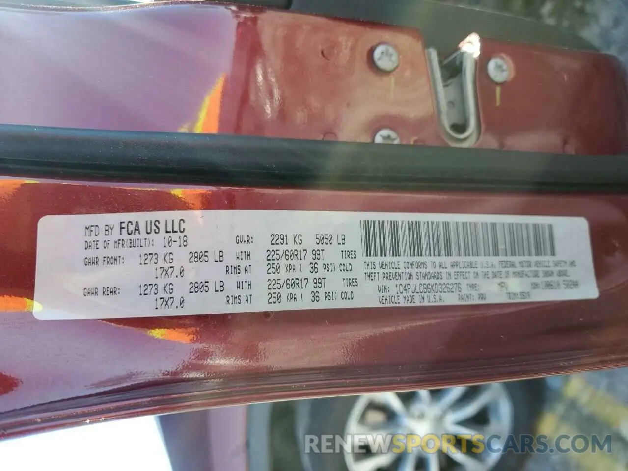 13 fotografías del automóvil dañado 1C4PJLCB6KD326276 JEEP GRAND CHER 2019