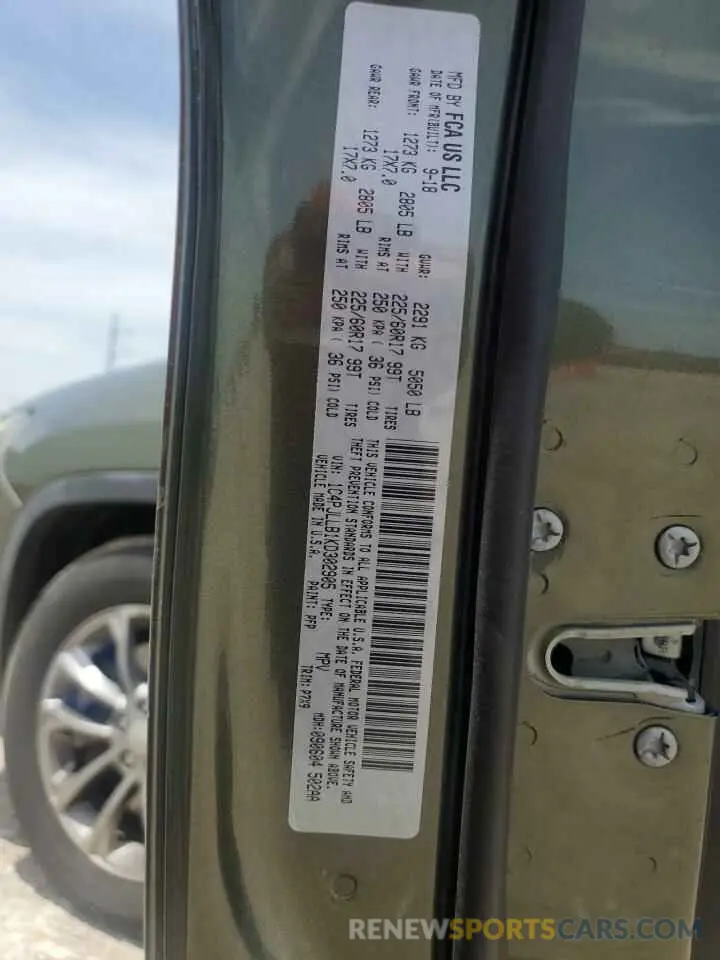 13 fotografías del automóvil dañado 1C4PJLLB1KD302905 JEEP GRAND CHER 2019